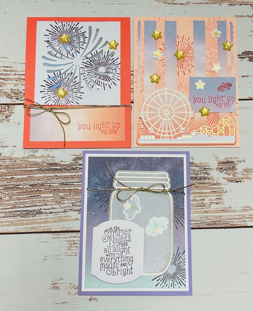 Summer Nights - Set of 3 Cards Paper Pumpkin Alternates fireworks